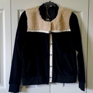 Gimmicks by BKE sherpa and velour jacket NWT